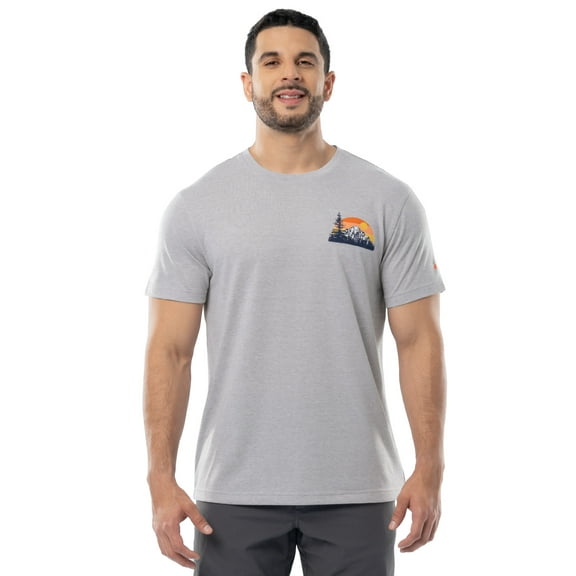 Ozark Trail Men's Active Graphic Tee with Short Sleeves, Sizes S-3XL