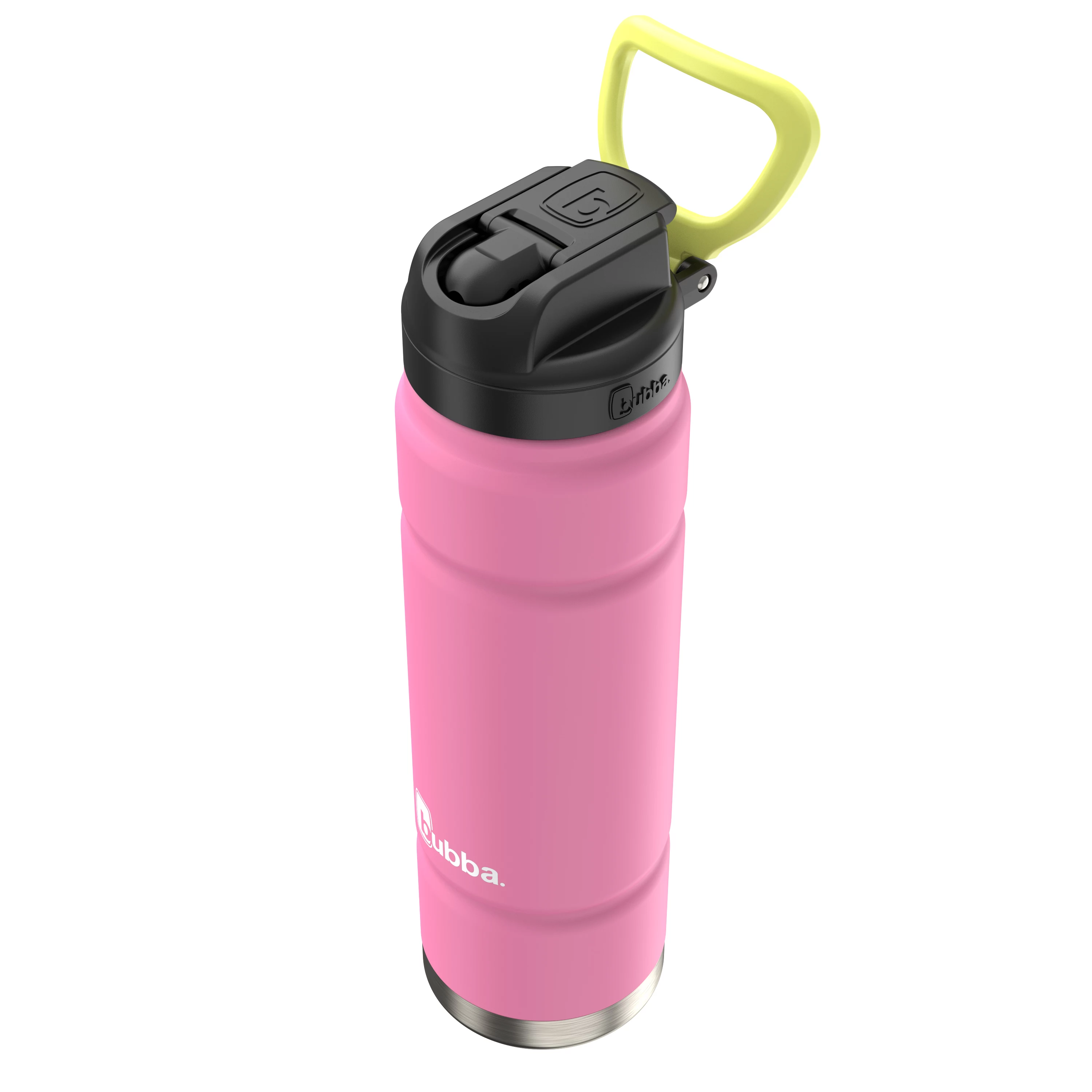 bubba Trailblazer Stainless Steel Water Bottle with Straw Lid, 24 oz (709 mL), Vacuum-Insulated, Azalea