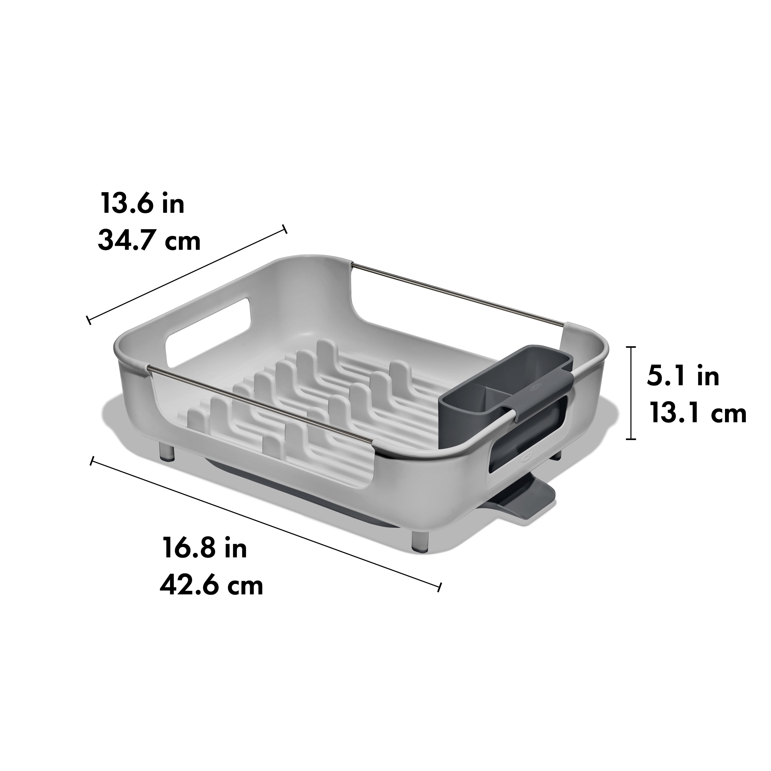 OXO Large Capacity Dish Rack, Gray