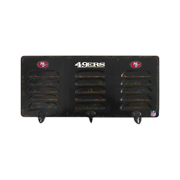 San Francisco 49ers 3 Hook Metal Locker Coat Rack by Imperial