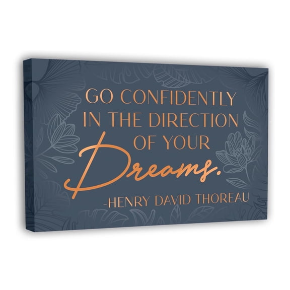 HoneyKICK Motivational Canvas Wall Art for Women, 10x16.5 - Framed Inspirational Office Decor