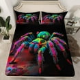 thumbnail image 2 of Erosebridal Gradient Wolf Spider Bed Sheets Set Queen Size, Insect Animal Bedding Queen Size, 4pcs (Top Sheet, Fitted Sheet, Pillowcase), 2 of 6