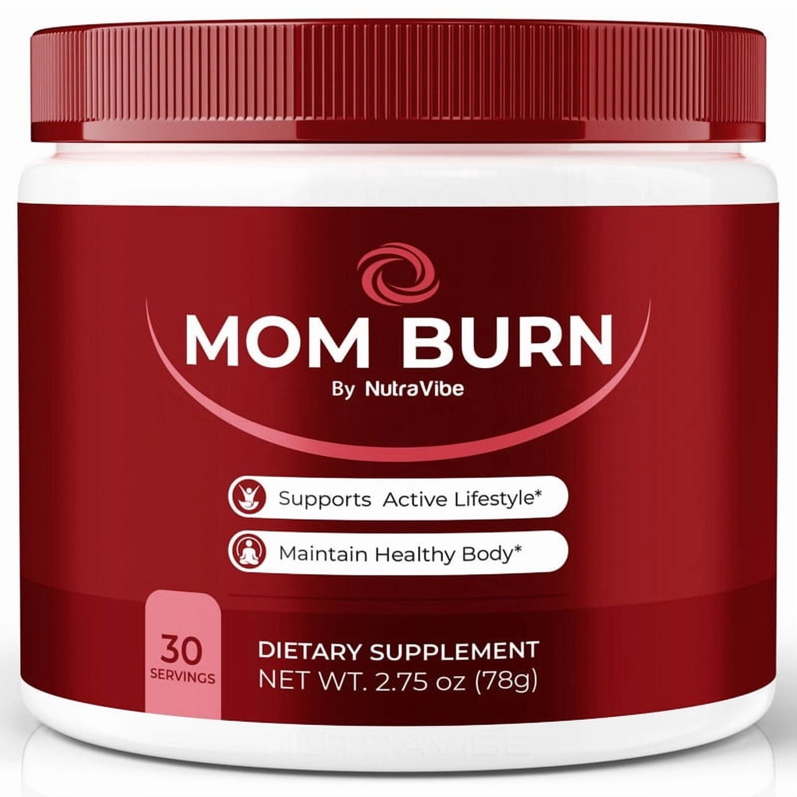 Mom Burn – Natural Daily Powder Formula Designed to Align with Fitness Goals, Support an Active Lifestyle & Body Balance (30 Servings)