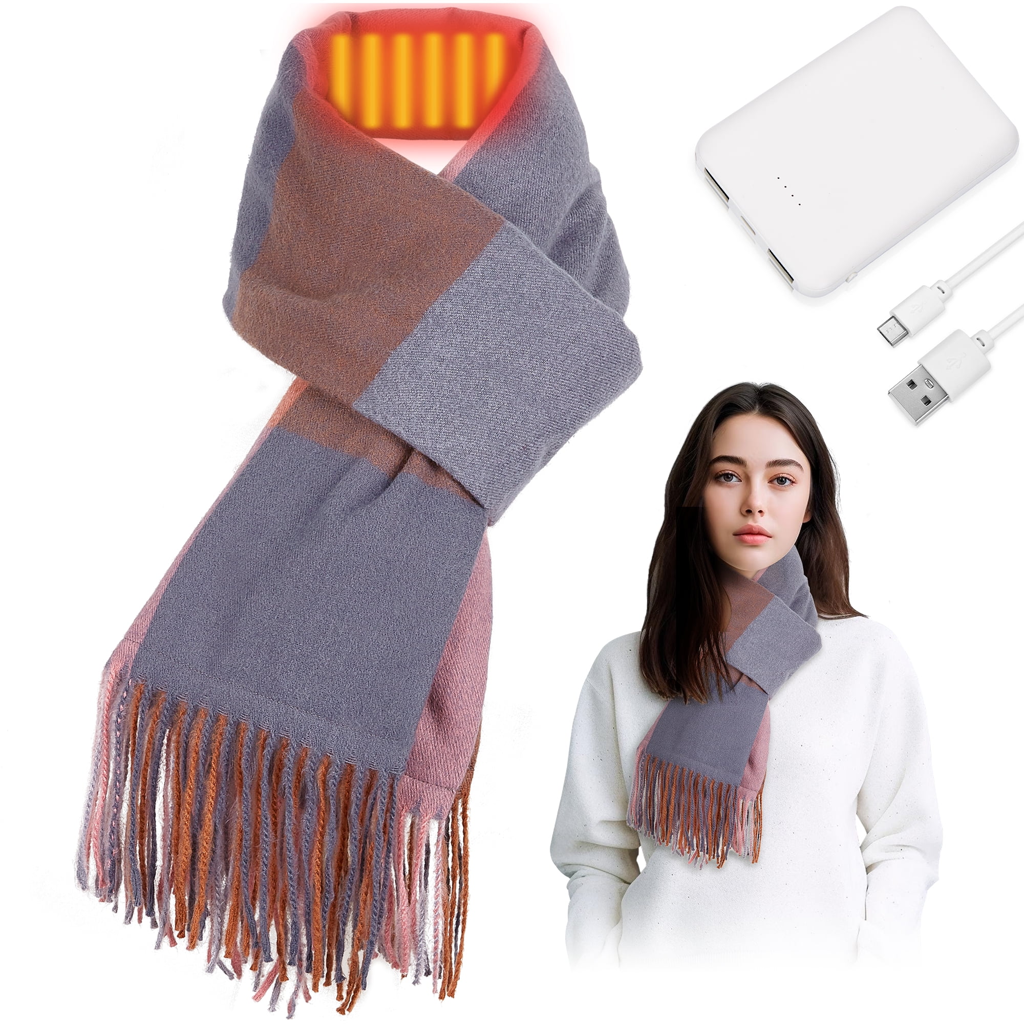 YIshiQI Heated Scarf for Women Rechargeable,Intelligent