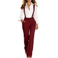thumbnail image 6 of hotojiny Jumpsuits for Women Casual Business Dress Pants with Adjustable Suspenders Long Pants Rompers with Removable Straps, 6 of 7