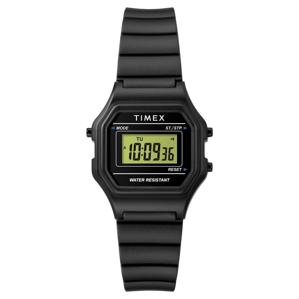 matte black digital watch