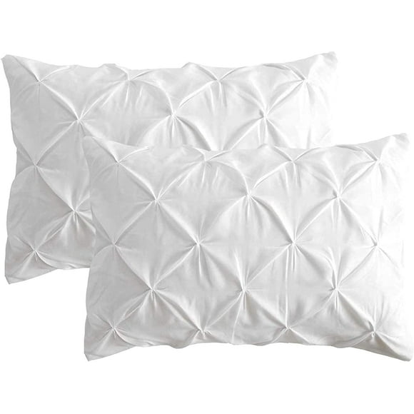 Cotton Metrics Heavy Quality Set of 2 Pinch Pleated Pillow Shams 600TC 100% Organic Cotton Pinch Pillow Shams Gorgeous Decorative Pillow Shams