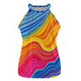 thumbnail image 3 of Irregular Stripe 2025 Women's Round Neck Vest Sleeveless Casual Sleeveless Long Women's Vest Top, 3 of 6