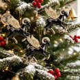 thumbnail image 6 of Qjidjing Christmas Tree Ornaments, Xmas Hanging Pendants, Acrylic Flat Goat Shape, for Car Rearview Mirror, Backpack, Indoor Home Decor, 6 of 6