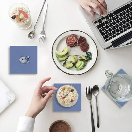 

ZHANZZK Wolf Set of 6 Coaster for Drinks Absorbent Ceramic Stone Coasters Cup Mat with Cork Base for Home Kitchen Room Coffee Table Bar Decor