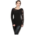 thumbnail image 3 of Spiral Direct GOTHIC ELEGANCE Viscose Lace One Shoulder Top BlackGothic, 3 of 3