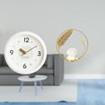 thumbnail image 2 of Reloj De Pared Decorativo Moderno Con Escultura De Bola De Cristal, Figura De Metal, Soporte Silencioso, Sin Tictac, Números Grandes Para El Hogar, La Oficina, El Dormitorio Y La Sala De Estar., 2 of 8