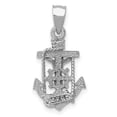 thumbnail image 4 of Finest Gold 14K White Gold Polished Mariner Crucifix Pendant, 4 of 4