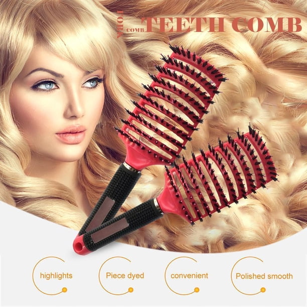 Peine para masaje del cuero cabelludo cepillo para el cabello cerdas cepillo de peluquería de nailon herramienta de estilismo