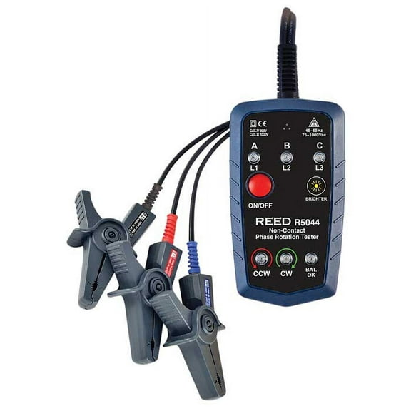 Reed Instruments Phase Rotation Tester, 75 to 1000V AC R5044