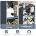 thumbnail image 4 of Hiphuta 81.5" Tall Bookcase with Doors, 5-Tier Bookshelves with Storage, 23.6"W Display Shelf with 2 Doors for Home Office, Living Room, Blue, 4 of 7
