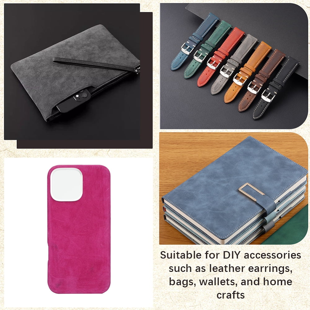 15Pcs 15 Colors PU Leather Fabric Craft Supplies Rectangle Mixed Color 280x205x0.7mm 1pc/color