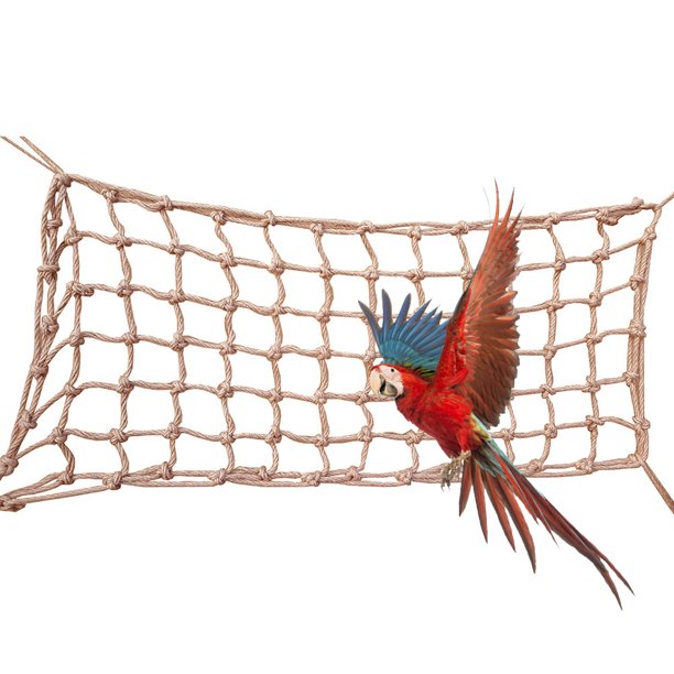 Parrot Climbing Net Cotton Rope Bird Cage Ladder Toy Hanging Swing Net