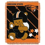 LHM NCAA Oregon State Beavers Fullback Woven Jacquard Baby Throw Blanket, 36 x 46 in.
