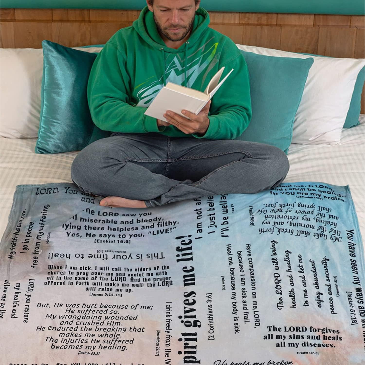 Christian Blanket Gifts for Women Men, Prayer Blanket with Scripture 60"x50", Bible Verse Blanket, Religious Catholic Spiritual Gifts
