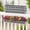 Gray, variant on Y&M 36 inch Black Metal Railing Planter Boxes with Nonwoven Fabric Liners, Hanging Window Flower Baskets, 4 Pack