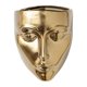 thumbnail image 1 of Maceta con forma de cara para decoración de pared, escultura colgante, maceta, jarrón de pared Dorado, 1 of 9