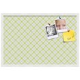 thumbnail image 2 of PinPix 30x20 Custom Cork Bulletin Board Argyle Light Yellow Poster Board Has a Fabric Style Canvas Finish, Framed in Argyle Light Yellow, by ArtToFrames (PinPix-642), 2 of 6
