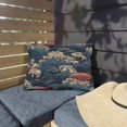 thumbnail image 3 of Outdoor Pillow In Japanese Wave Pattern, 3 of 4