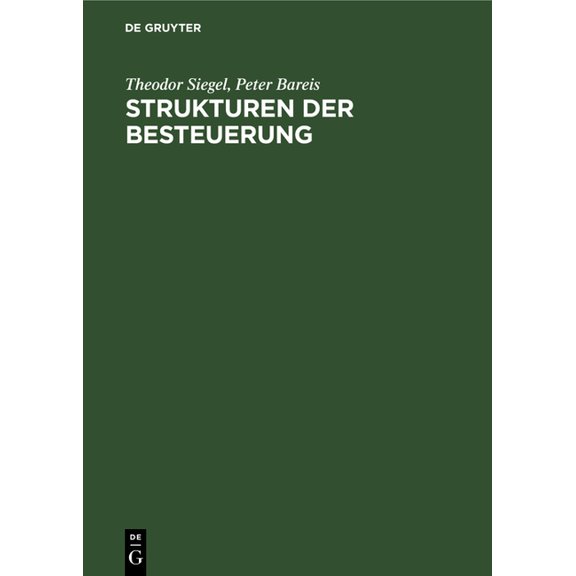 Strukturen der Besteuerung, (Hardcover)