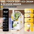 thumbnail image 3 of EAYSG Ice Cream & Slushie Machine | Frozen Drink Maker with 5 Presets | Auto-Clean, No Ice Needed | Quiet Operation with LED Display | for Milkshakes, Margaritas, Smoothies & More,White, 3 of 9