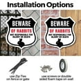 thumbnail image 3 of Beware Of Rabbits Not Responsible For Injury Or Death (2 Pack) 18 inch X 18 inch Shield Shaped Commercial Grade Plastic Signs Weather Resistant Made in the USA, 3 of 6