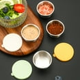 thumbnail image 4 of Yesbay 6 Pcs Sauce Cups with Easy Open Colorful Lids Leak-Proof 40ml Salad Dressing Containers Stainless Steel Snack Cups, 4 of 8