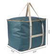 thumbnail image 2 of Unique Bargains 1 Pack Clothes Storage Bags Moving Bags Army Green 24*20*16in, 2 of 7