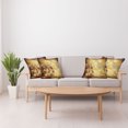 thumbnail image 4 of Ambesonne Vintage Throw Pillow Cover 4 Pack, Retro Flower Chamomile, 24", Tan Orange, 4 of 6