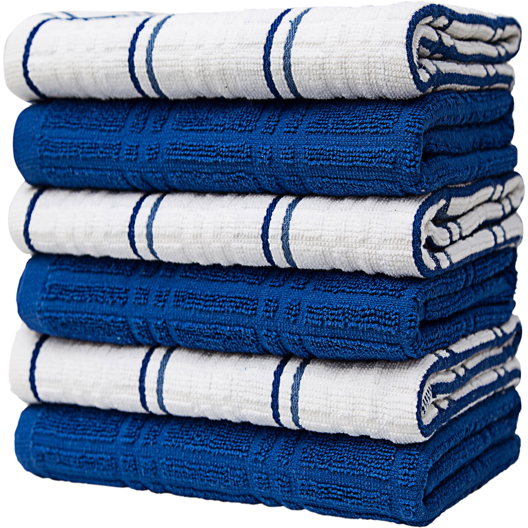Cuisinart Kitchen Towels - Ultra Soft, Absorbent & - Premium / Cotton Fiber  Blend - Navy Aura, Set of 2, 16 x 26 - Diamond Pattern