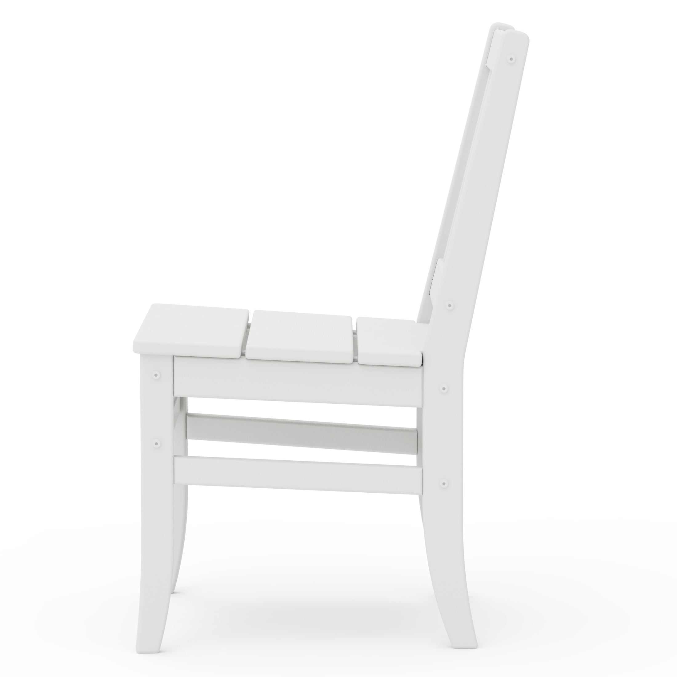Better Homes & Gardens by POLYWOOD Southlake Outdoor Dining Side Chair (2 Chairs), All-Weather HDPE, Patio Seat, White