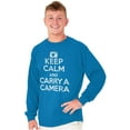 thumbnail image 5 of Keep Calm Carry A Camera Photographer Long Sleeve TShirt Men Women Brisco Brands L, 5 of 6
