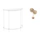 thumbnail image 1 of Mesita de noche de acrílico,Mesa auxiliar de acrílico transparente Mesa auxiliar transparente en capas,Mesa pequeña de acrílico,mesita de noche pequeña,compacta,Escultura de hojas,Estatua, 1 of 8