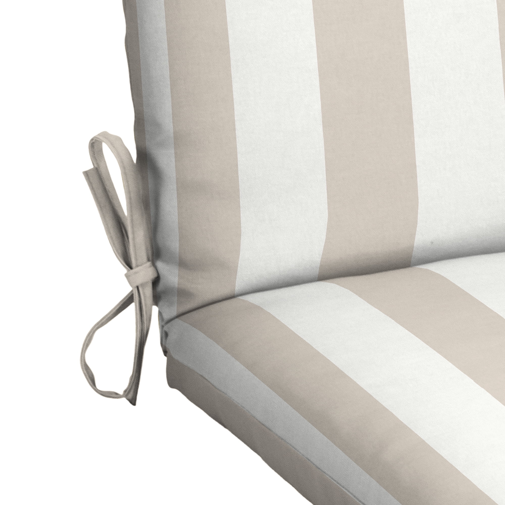 Mainstays 37"L x 19.5"W Tan Cabana Stripe 1 Piece Rectangle Outdoor Chair Cushion