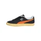 thumbnail image 2 of PU & MA Men's Clyde Vintage Leather Trainers, Black, 2 of 6