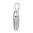 thumbnail image 2 of 925 Sterling Silver Rhodium-Plated Twisted Border 12mm Heart Locket, 2 of 7