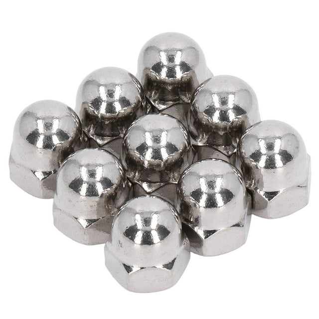 50-Piece M6 DIN1587 A2-70 Stainless Steel Cap Nut Assortment – Rustproof, Secure-Fit Fasteners for Machinery, Vehicle Repairs & Equipment Maintenance, Compact & Durable Installation Solution with