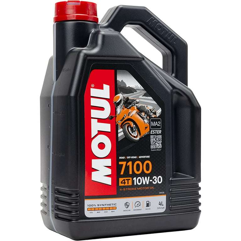 Motul 104090 7100 4T Synthetic Oil - 10W30 - 4 L.