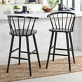 thumbnail image 4 of SAFAVIEH Blanchard Contemporary Bar Stool, Black, Set of 2 (21.7 in. W x 20.5 in. D x 41.5 in. H), 4 of 13