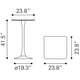 thumbnail image 4 of Mesa de Bar Kessa Muebles Valleta Dorado 60 x 106 x 60 cm, 4 of 5