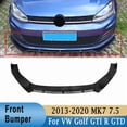 thumbnail image 2 of Front Bumper Spoiler Lip Lower Bumper Protector for Volkswagen VW Golf GTI GTD R R-Line MK7 MK7.5 2013-2020, 2 of 6