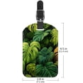 thumbnail image 6 of Square 2Pack PU Leather Tropical Leaves Cruise Luggage Tag with Privacy Cover and Name ID Tag for Travel Handbags Backpacks Luggage Tags, 6 of 6