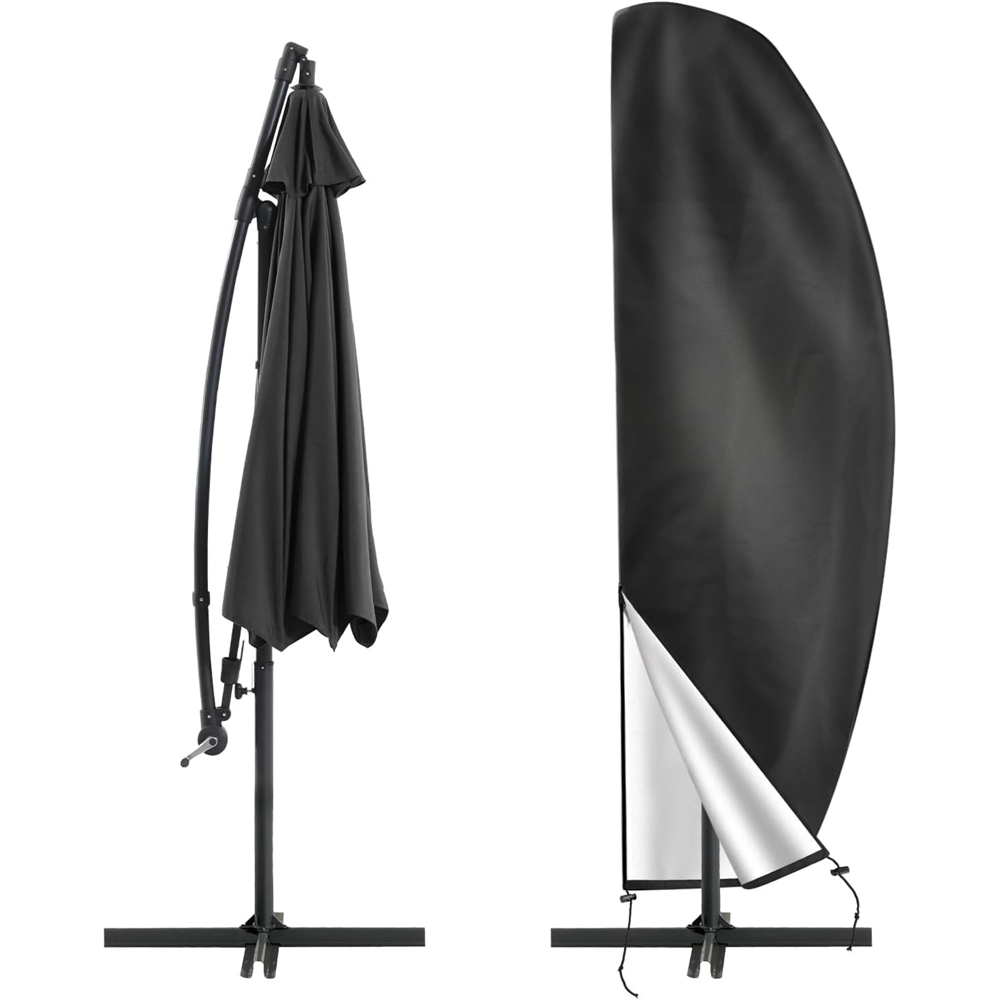 Housse Imperméable Pour Parasol 3m – Tissu Oxford 420D, 265 Cm De Longueur | Fermeture Éclair Et Cordon De Serrage
