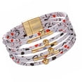 thumbnail image 4 of Sonducket magnética Multi-capas Encanto de cuero Brazalete con estampado de leopardo multicolor Accesorios de mujer Joyas Blanco Blanco 5Conjunto, 4 of 6