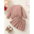 thumbnail image 4 of Mikrdoo Baby Girls Outfits Rabbit Long Sleeve Tops Spring Fall Skirts 2Pcs Clothes Set Pink 3-6 Months, 4 of 8
